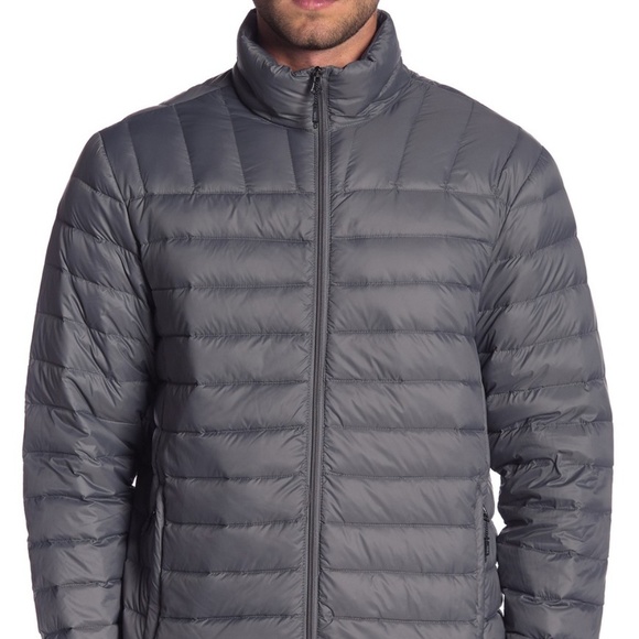Hawke & Co Jackets & Coats Hawke Co Dark Grey Quilted Packable Down